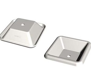 2.5″ Stamped Steel Stacking Foot with Curled Lip & Drain Hole.