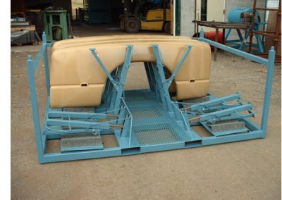 Custom Shipping Rack, Mint Finish Holding Car Panels.