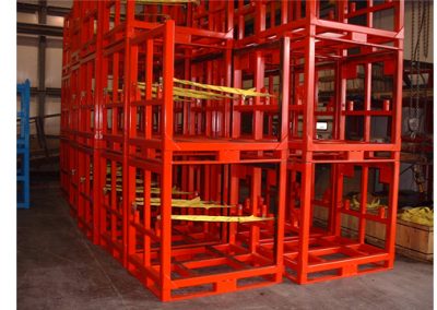 Custom Shipping Rack, Red Finish.