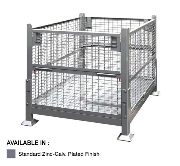 Knock Down 2-Gate Wire Mesh Bin.