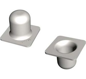 2.5" Stamped Steel Stacking Cap / Pin Foot with Round Pin.