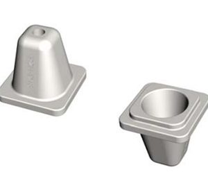2″ Cast Steel Stacking Cap with Square Pin & Drain Hole.