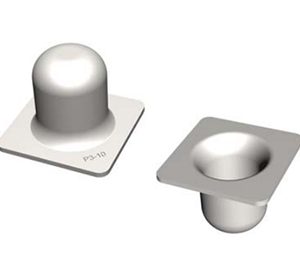 3″ Stamped Steel Stacking Cap / Pin Foot with Round Pin.