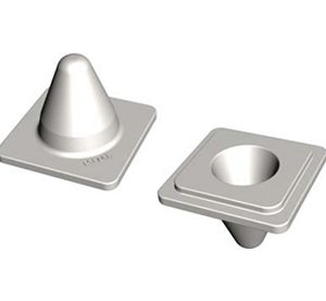 3″ Cast Steel Stacking Cap with Round Pin.