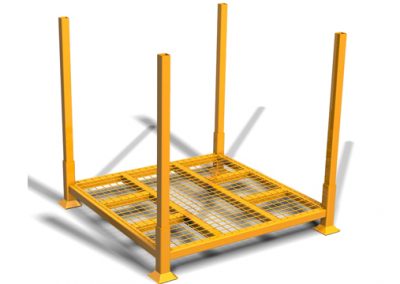 Custom Stacking Rack, Yellow Finish.