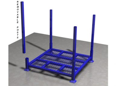 Custom Stacking Rack, Blue Finish.