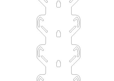 Custom Metal Fabrication, 2D Pivot Bracket Cad Drawing.